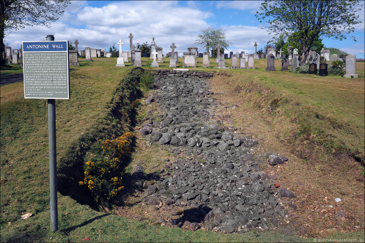 wandeling langs de Muur van Antoninus Schotland Bowling Station - Bearsden